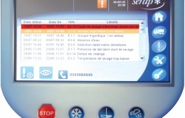 Alarms screen
