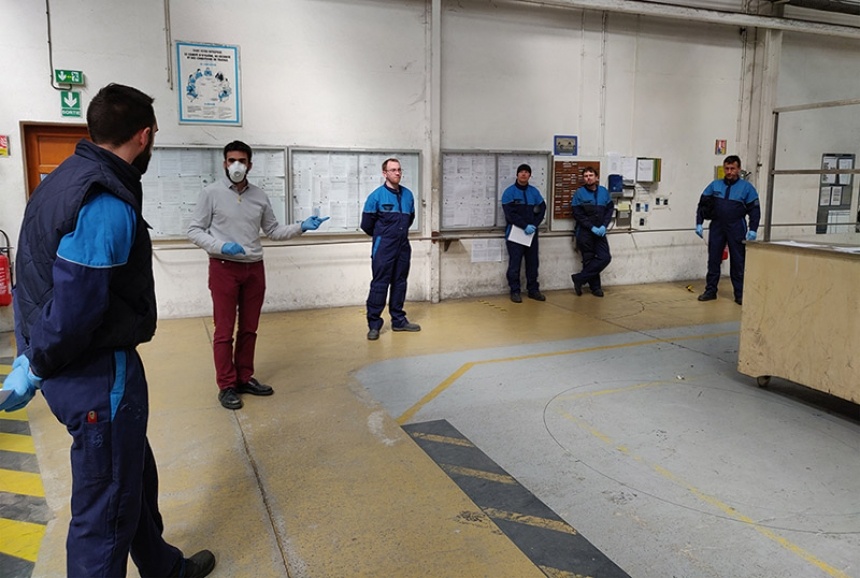 Health briefing for the production teams before resumption of business - &copy; SERAP Group 